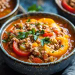 Stuffed Bell Pepper Soup with Ground Turkey Recipe