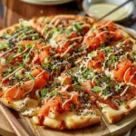 Sushi Pizza Recipe with Fresh and Flavorful Toppings