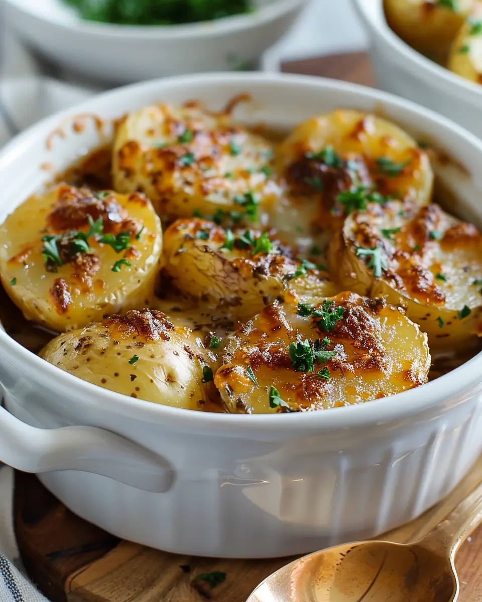 Easy Lipton Onion Soup Potatoes with Turkey Bacon Delight