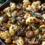 Garlic Cauliflower Mushroom Skillet Recipe