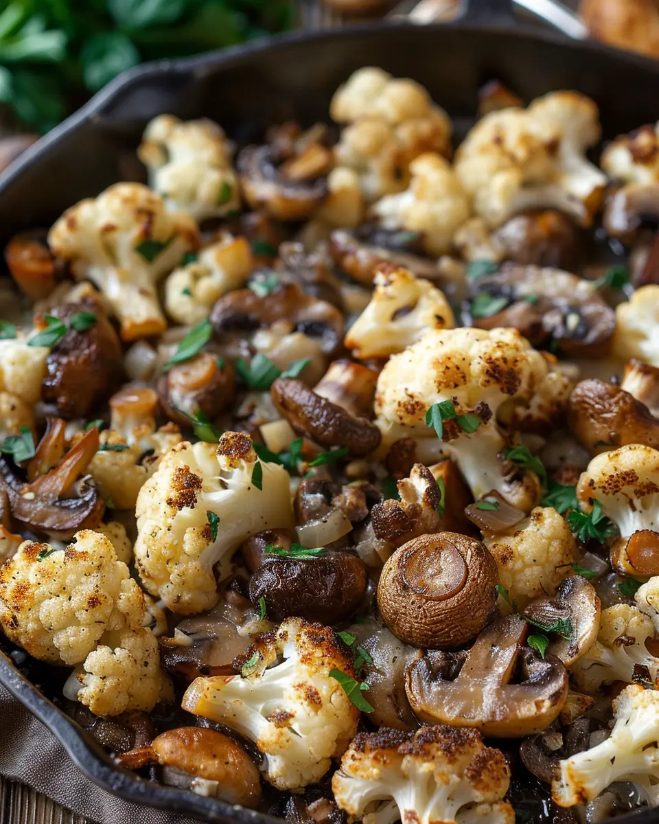 Garlic Cauliflower Mushroom Skillet Recipe: A Quick and Easy Delight