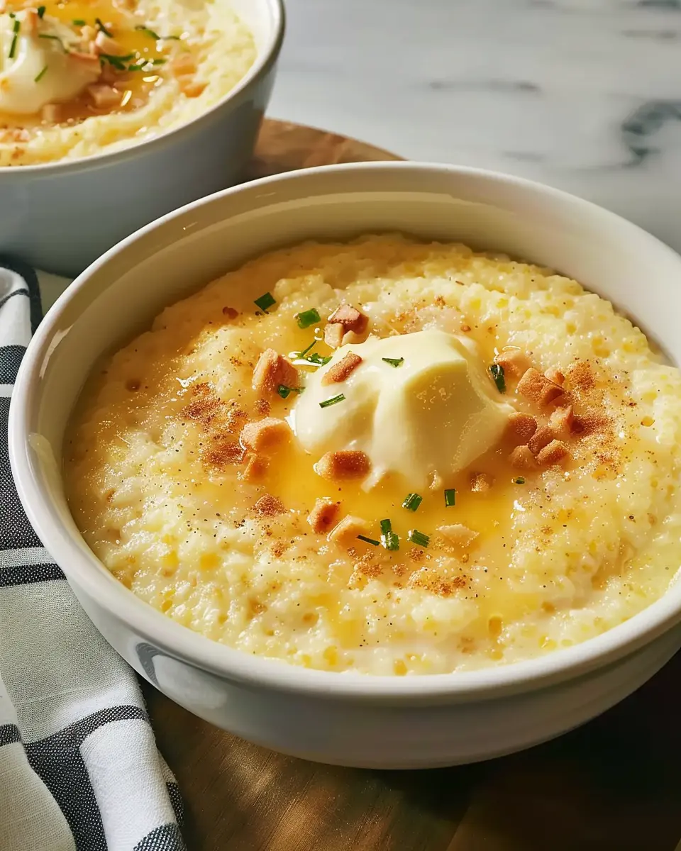 Cheese Grits with Turkey Bacon: A Comforting Delight