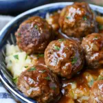 Slow Cooker Salisbury Steak Meatballs