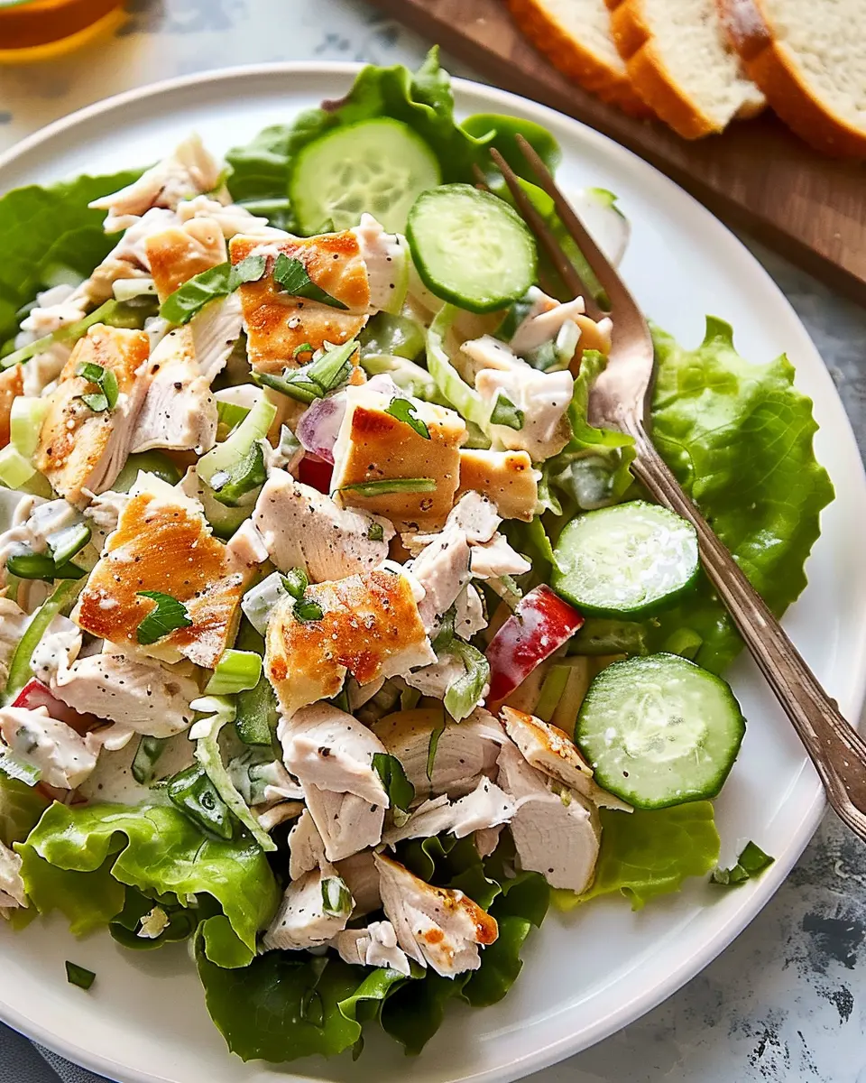 Homemade Chicken Salad: Easy Recipe with Turkey Bacon &amp; Chicken Ham