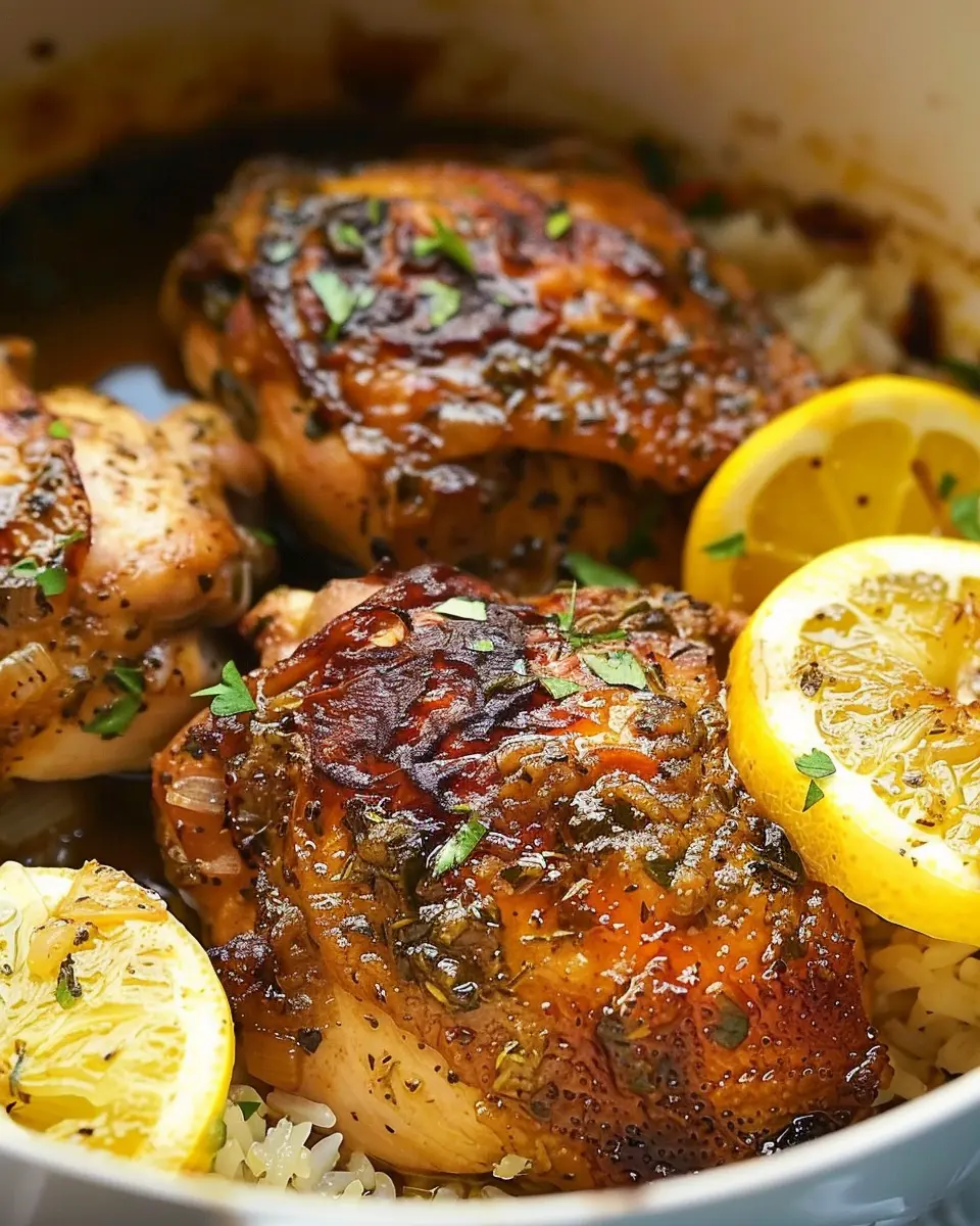 Slow Cooker Lemon Herb Chicken and Rice: Easy Family Delight
