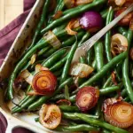 Roasted Green Beans With Spicy-Sweet Glazed Shallots