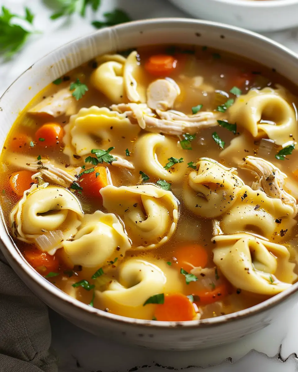 Easy Chicken Tortellini Soup: A Cozy Weeknight Favorite with Turkey Bacon