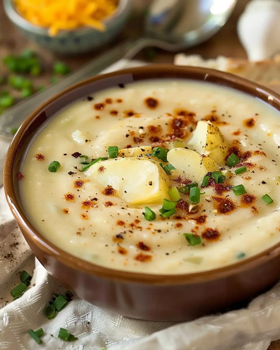 Creamy Potato Soup with Turkey Bacon and Chicken Ham Delight