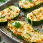 Cheesy Garlic Zucchini Steaks