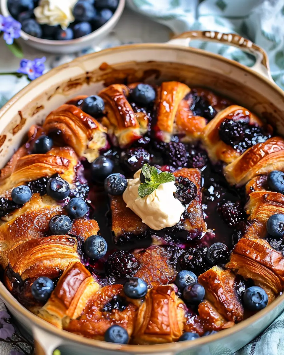 Blueberry Croissant French Toast Bake: A Delightfully Easy Treat