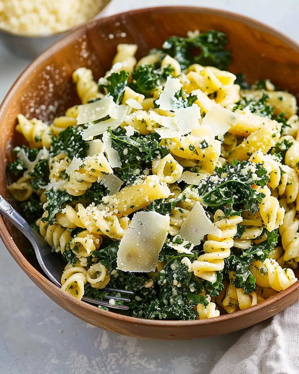 Kale Caesar Pasta Salad with Turkey Bacon: A Healthy Twist