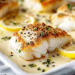 Baked Cod in Coconut Lemon Cream Sauce