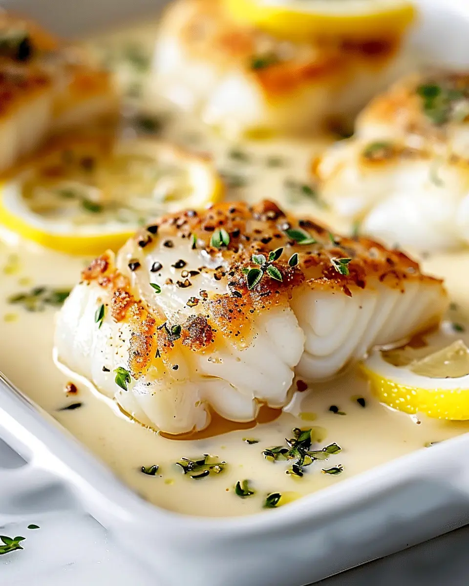 Baked Cod in Coconut Lemon Cream Sauce: A Creamy Delight You’ll Love