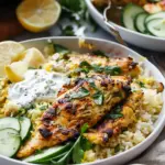 Dump-and-Bake Chicken Tzatziki with Rice Recipe