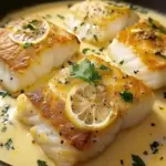 Baked Cod in Coconut Lemon Cream Sauce