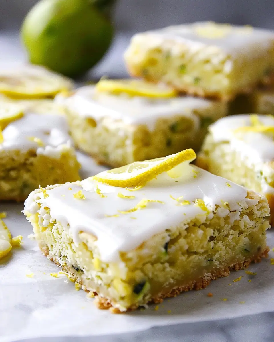 Delicious Lemon Zucchini Bars: Easy Recipe with Glaze Bliss