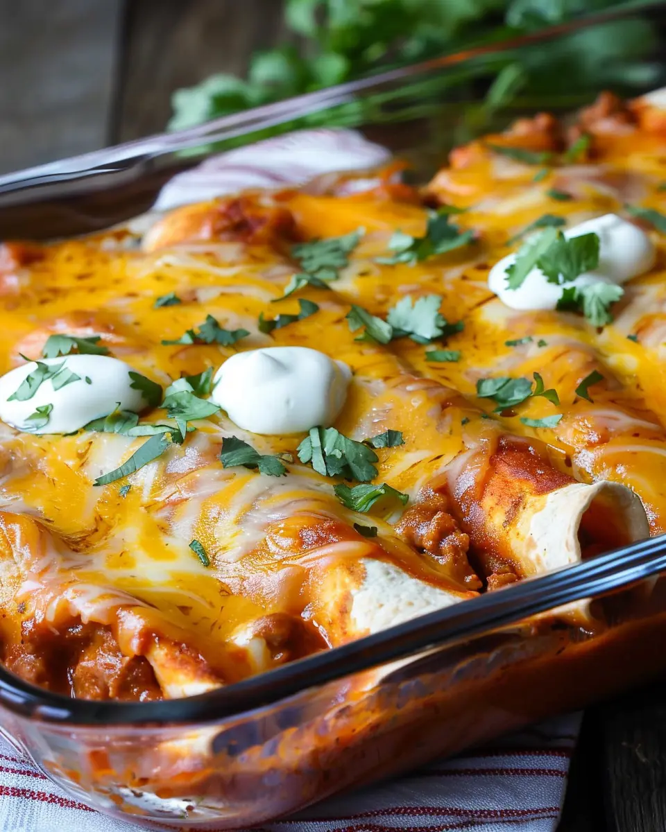 Easy Cheesy Ground Beef Enchiladas for a Cozy Family Dinner