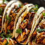 Garlic Butter Honey BBQ Chicken Tacos