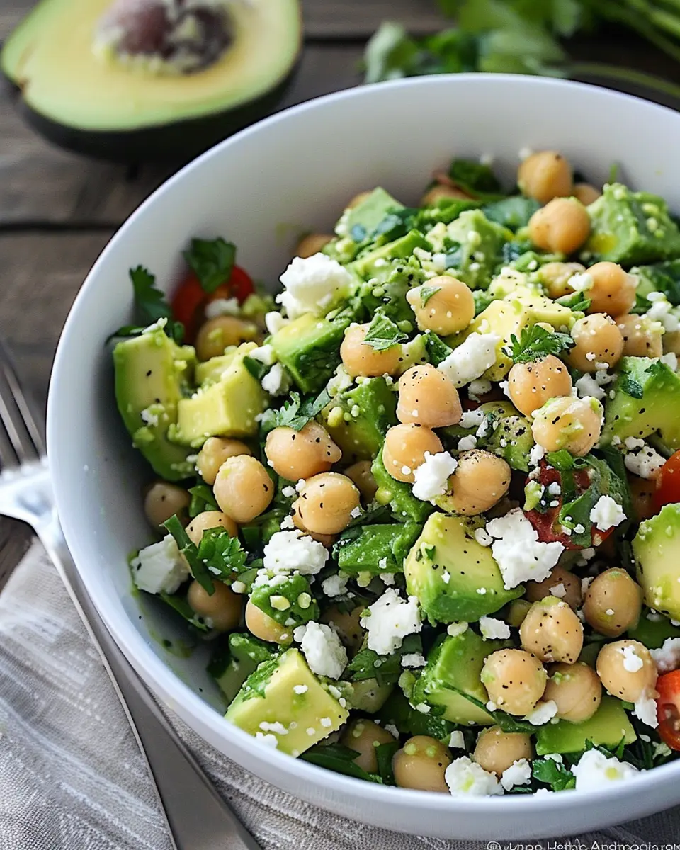 Chickpea Avocado Feta Salad: Easy Recipe for a Refreshing Meal