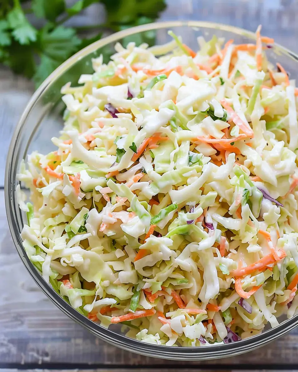 Easy Homemade Coleslaw Recipe with Turkey Bacon Twist