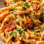 Vegan Creamy Sun Dried Tomato Pasta Recipe