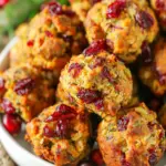 Turkey Cranberry Stuffing Balls