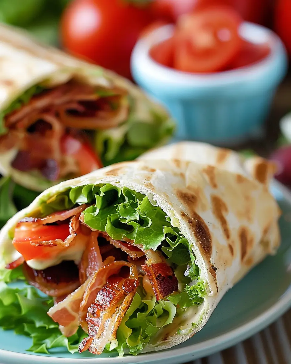BLT Wraps: Easy Turkey Bacon and Chicken Ham Delight