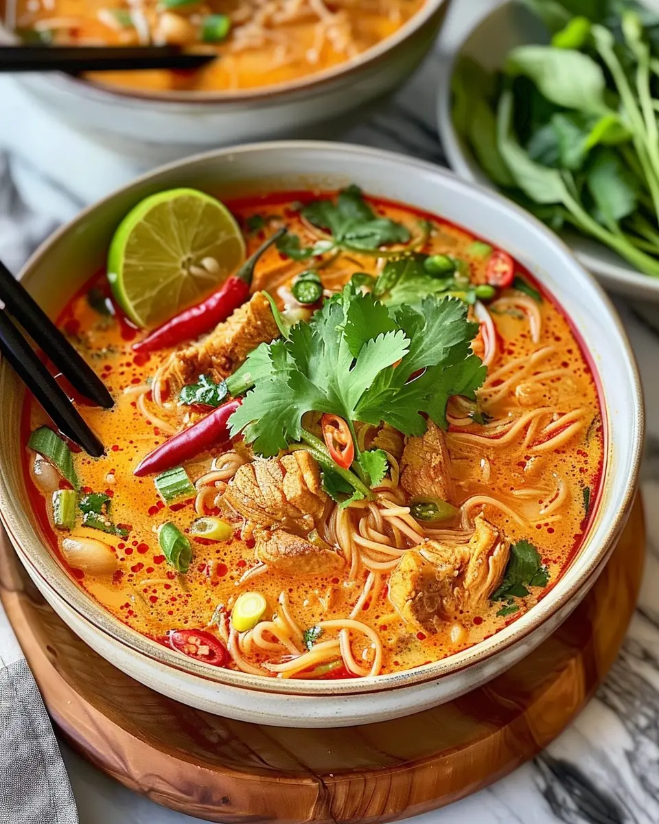 Thai Red Curry Noodle Soup: A Healthy Indulgence at Home