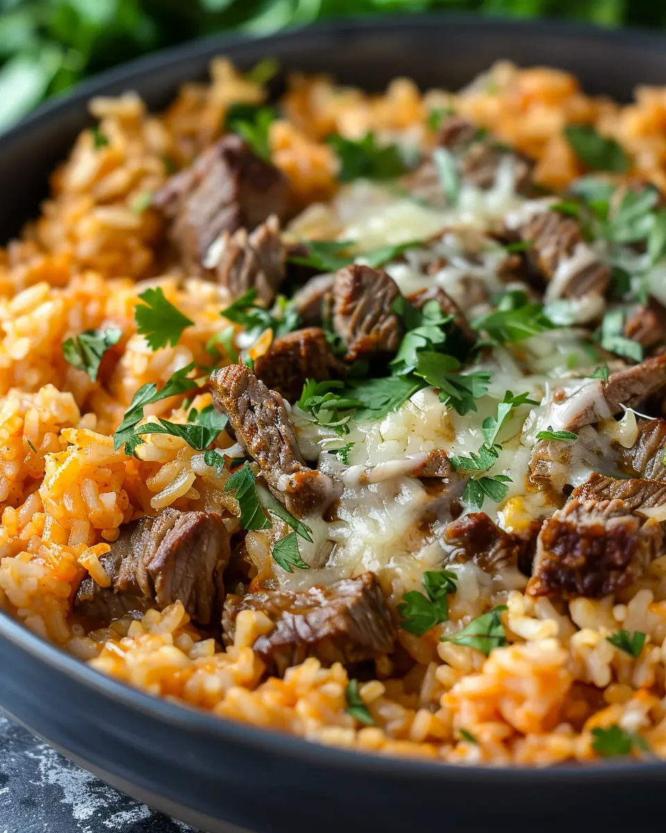 Steak Queso Rice: Easy Indulgence for Homemade Comfort Food