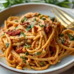Vegan Creamy Sun Dried Tomato Pasta Recipe