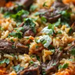 Steak Queso Rice