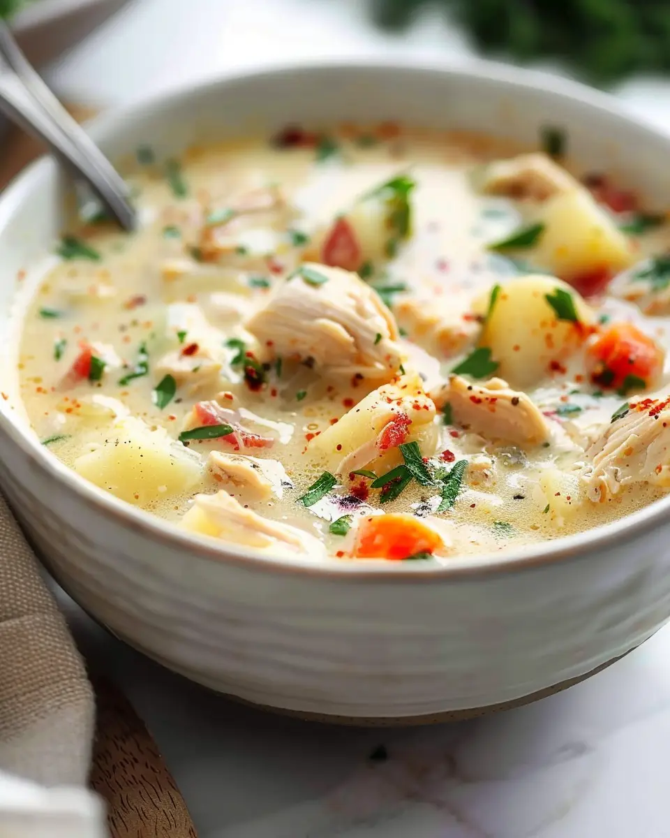 Chicken Potato Soup: Easy Comfort Food with Turkey Bacon Twist