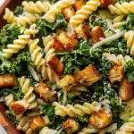 Kale Caesar Pasta Salad