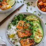 Spicy Salmon Bowls with Coconut Rice