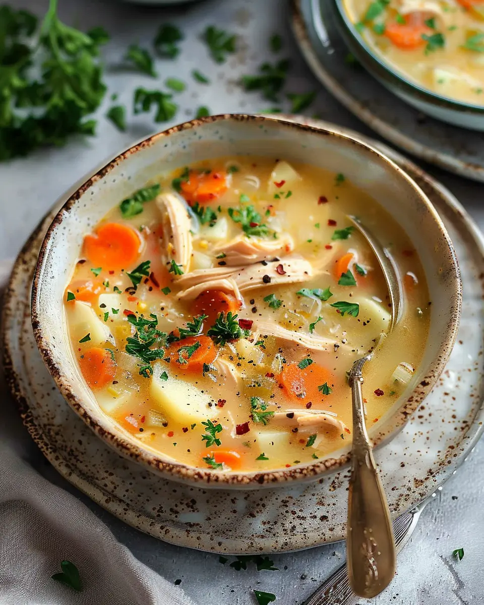 Chicken Potato Soup: Easy Comfort Food with Turkey Bacon Delight