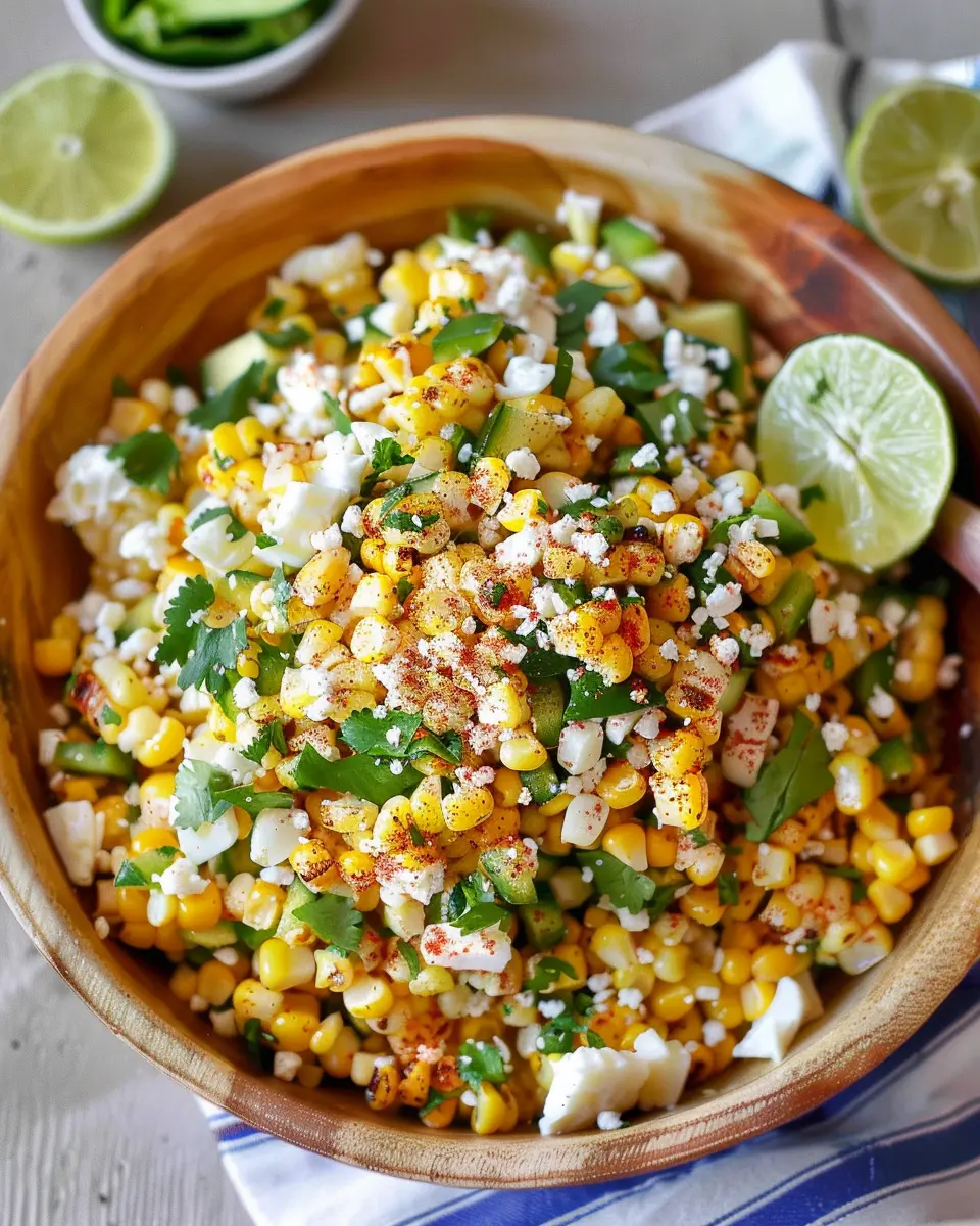 Mexican Street Corn Salad: Easy Recipe with Turkey Bacon Delight