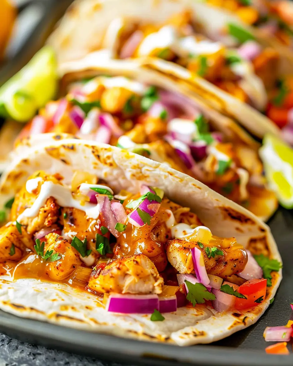 Garlic Butter Honey BBQ Chicken Tacos: Juicy Flavor in Every Bite