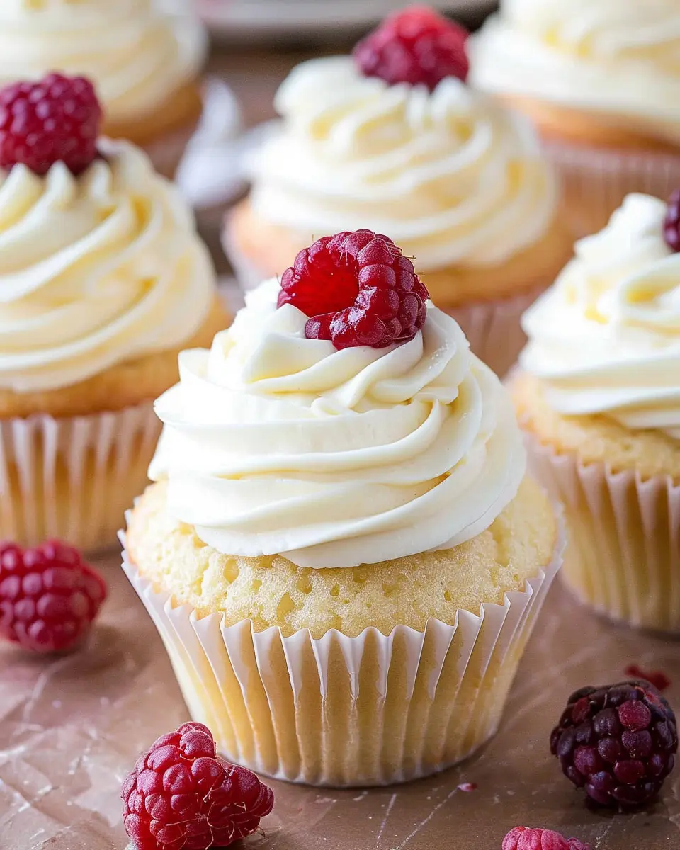 Almond Wedding Cake Cupcakes: Indulgent Treat with Raspberry Filling