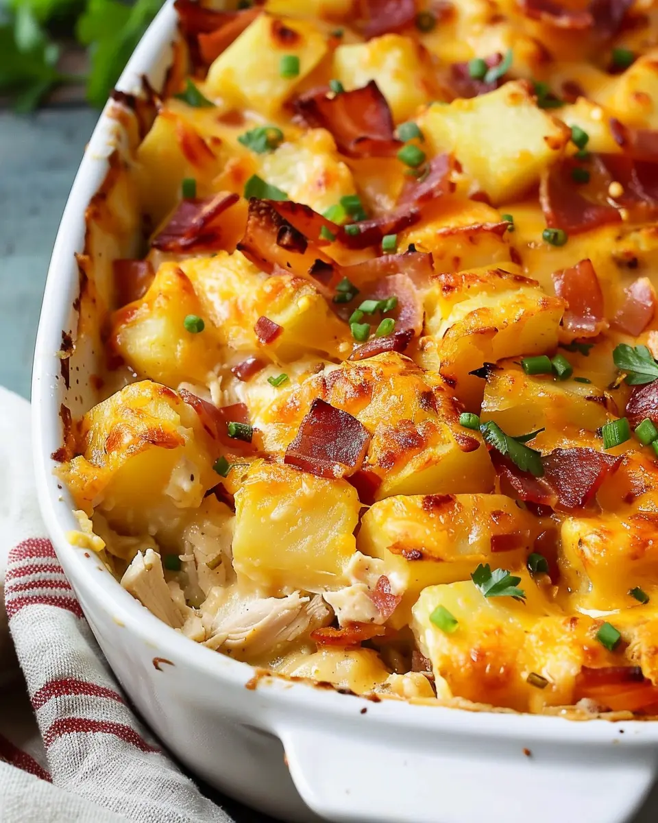 Loaded Chicken and Potato Casserole: Indulgent Comfort in Every Bite