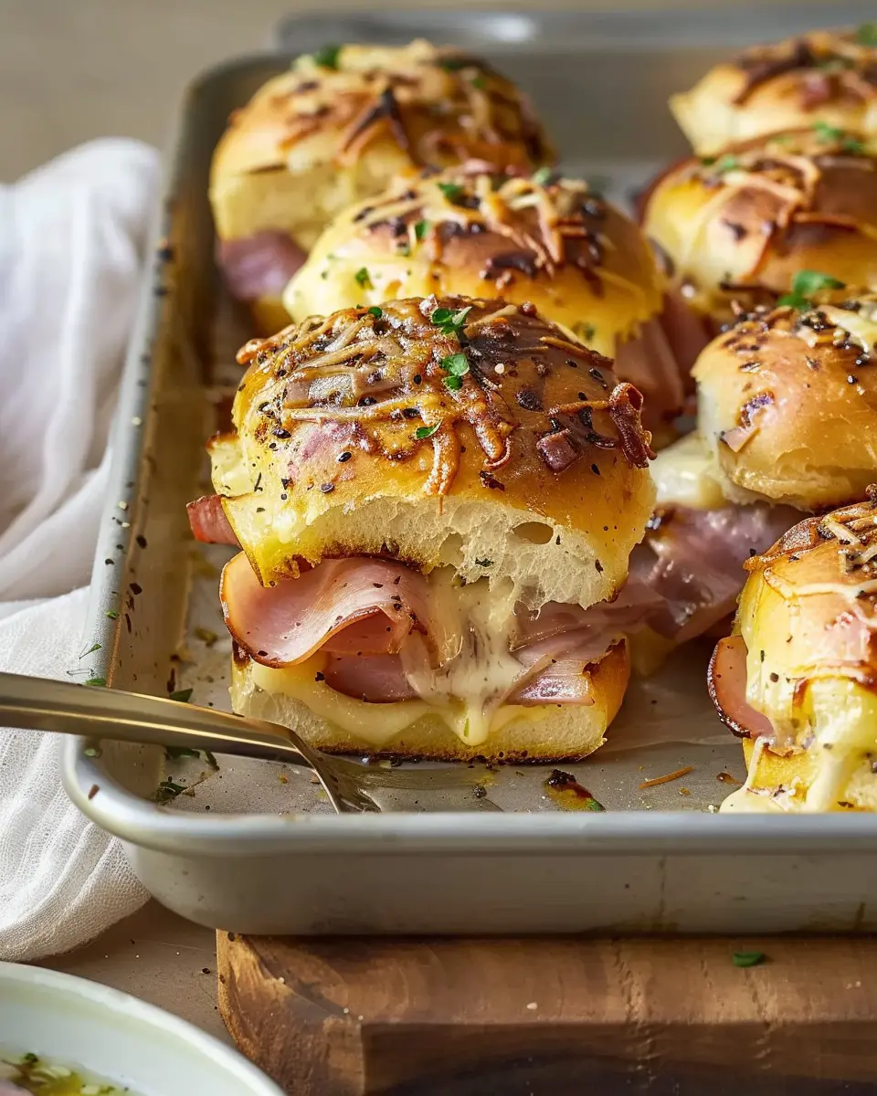 Baked Ham and Cheese Sliders with Turkey Bacon for Easy Entertaining