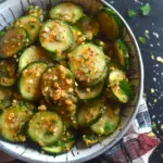 Cucumbers in Spicy Peanut Sauce
