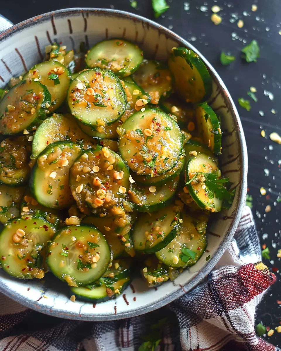 Cucumbers in Spicy Peanut Sauce: A Juicy Twist on Fresh Flavors