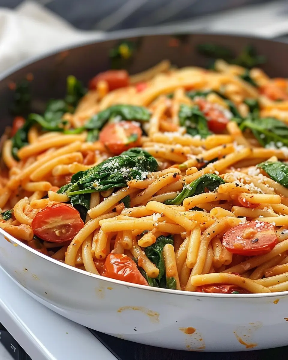 One-Pot Spinach Tomato Pasta: Easy, Delicious, and Nutritious Dish