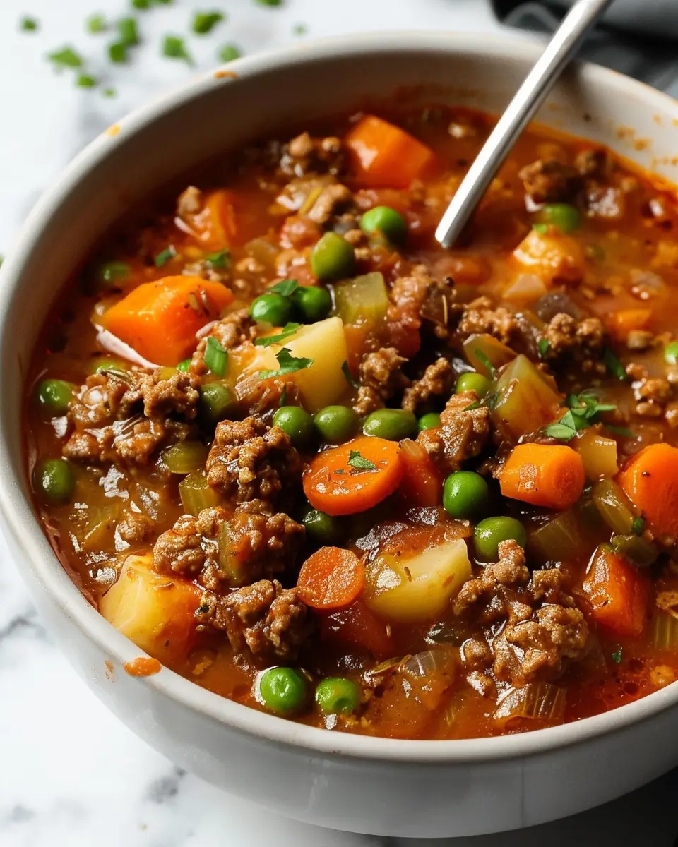 Hamburger Stew: A Cozy and Easy Comfort Dish with Turkey Bacon