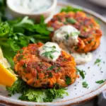 Easy Salmon Patties with Creamy Lemon-Garlic Sauce