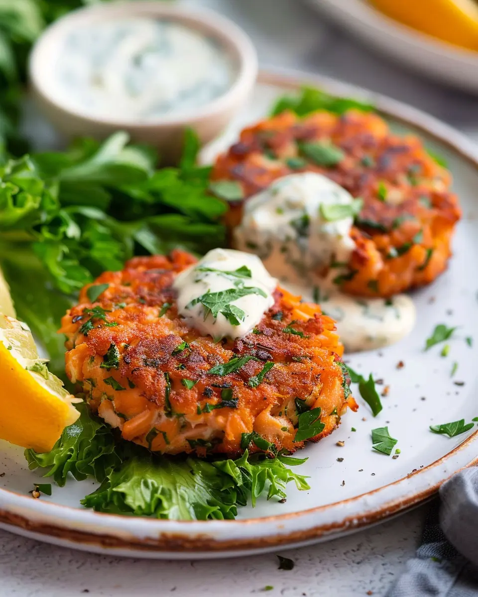 Easy Salmon Patties with Creamy Lemon-Garlic Sauce You’ll Love