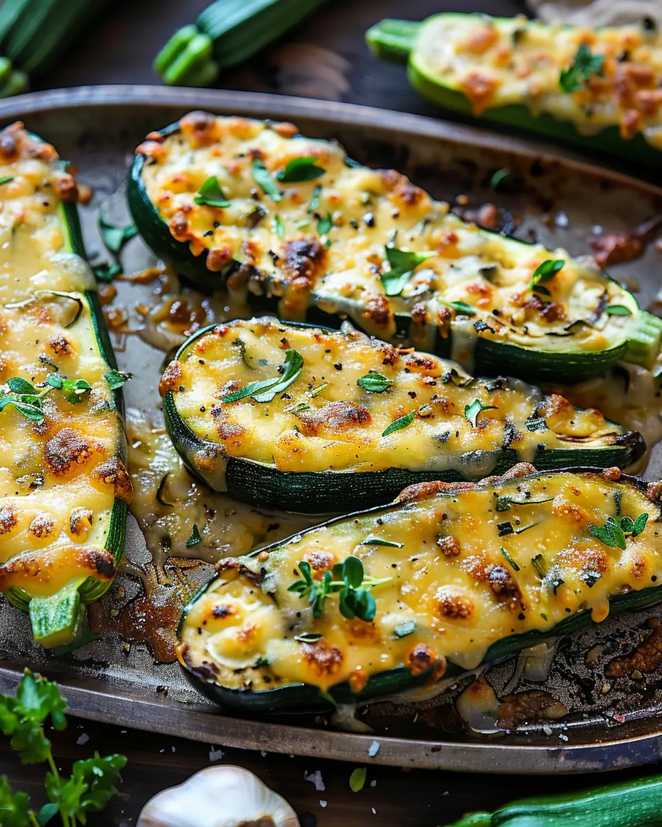 Cheesy Garlic Zucchini Steaks: Easy and Indulgent Veggie Delight