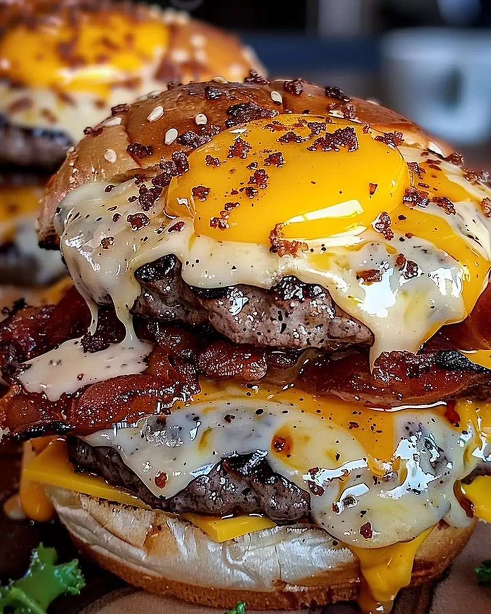 Crack Burgers: Savory Turkey Bacon and Chicken Ham Delight