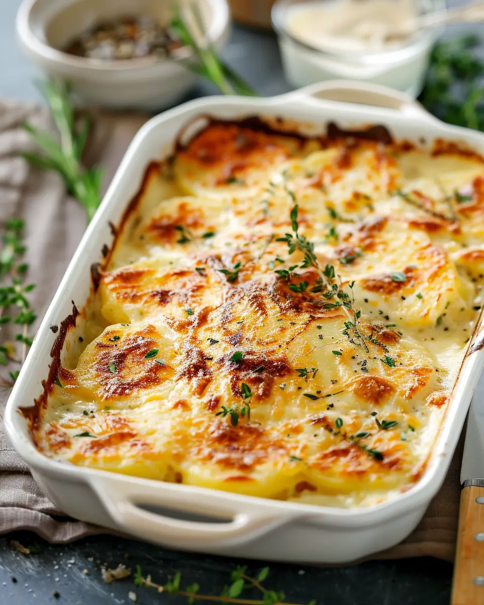 Gordon Ramsay’s Scalloped Potatoes with Turkey Bacon and Chicken Ham