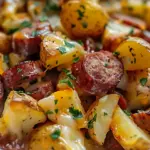 Cheesy Ranch Potatoes and Smoked Sausage